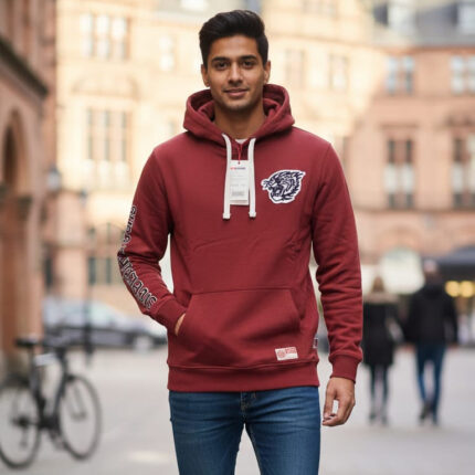 Superdry Tiger Classic Logo Hoodie in Burgundy