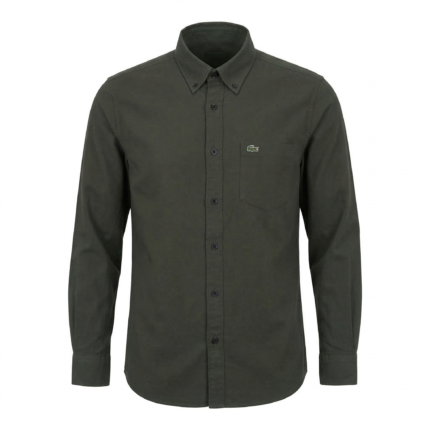LACOSTE Midnight Onyx Tailored Fit Long Sleeve Button-Up Shirt