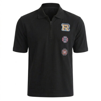 RARE RABBIT Luminous Amber Tailored Fit Short Sleeve Piqué Polo