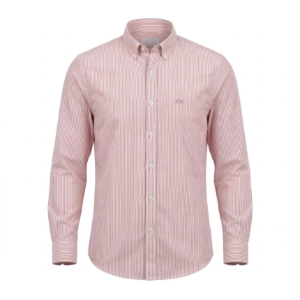 Lacoste Regular Fit Striped Button-Up Oxford Shirt