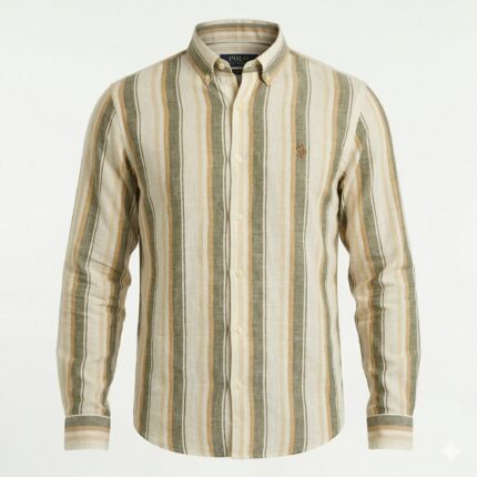 POLO Ralph Lauren Regular Fit Stripe Full Sleeve Linen Shirt
