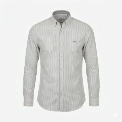 Lacoste Regular Fit Striped Button-Up Oxford Shirt