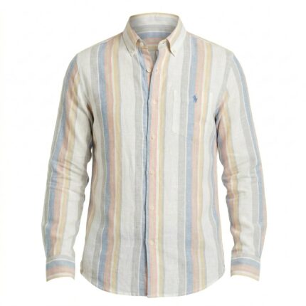 POLO Ralph Lauren Regular Fit Stripe Full Sleeve Linen Shirt