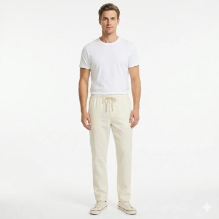 NAUTICA Classic -Fit Men's Linen Pant In Off White