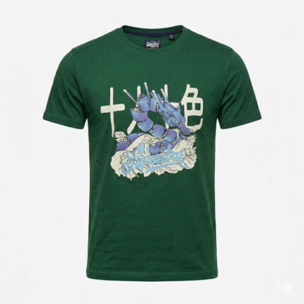 SuperDry Graphic Print Green T-Shirt
