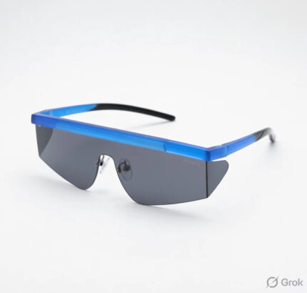 PRADA Ethereal Aqua Futuristic Shield Sunglasses