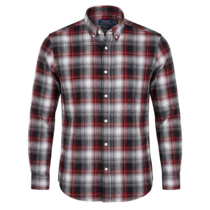 POLO RALPH LAUREN Radiant Crimson Custom Fit Plaid Button-Down Shirt