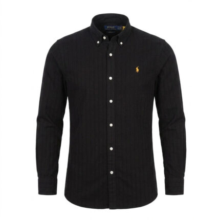 POLO RALPH LAUREN Obsidian Velvet Luxe Custom Fit Long Sleeve Button-Up Shirt