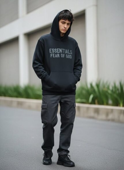 ESSENTIALS FEAR OF GOD Classic Hoodie Navy Blue