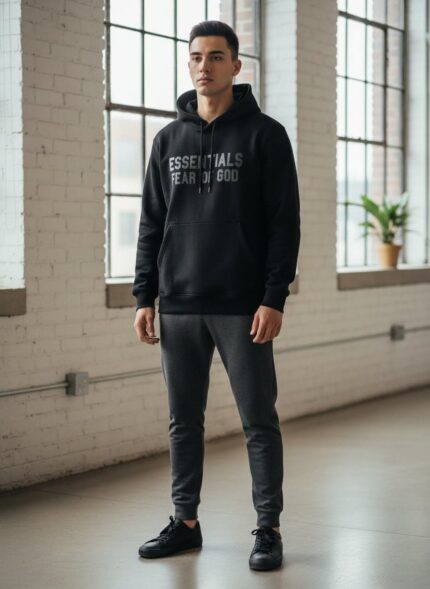 ESSENTIALS Fear of God Classic Logo Hoodie