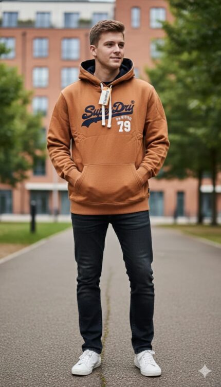 Superdry Classic Logo Hoodie in Rust